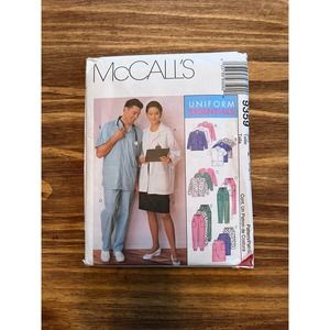 McCall’s 9359 Uncut vintage unisex medical uniform scrubs sewing pattern